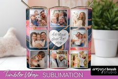 Photo Tumbler Wrap, Marble Family Frame Tumbler Sublimation Product Image 1