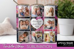 Photo Tumbler Wrap, Marble Family Frame Tumbler Sublimation Product Image 1