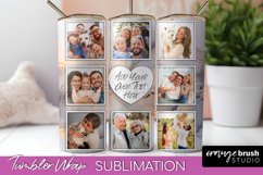 Photo Tumbler Wrap, Marble Family Frame Tumbler Sublimation Product Image 1