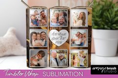 Photo Tumbler Wrap, Marble Family Frame Tumbler Sublimation Product Image 1