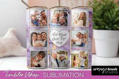Photo Tumbler Wrap, Marble Family Frame Tumbler Sublimation Product Image 1