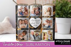 Photo Tumbler Wrap, Marble Family Frame Tumbler Sublimation Product Image 1