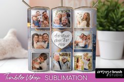 Photo Tumbler Wrap, Marble Family Frame Tumbler Sublimation Product Image 1