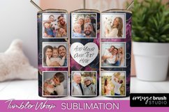 Photo Tumbler Wrap, Marble Family Frame Tumbler Sublimation Product Image 1