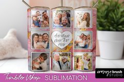 Photo Tumbler Wrap, Marble Family Frame Tumbler Sublimation Product Image 1