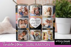 Photo Tumbler Wrap, Marble Family Frame Tumbler Sublimation Product Image 1