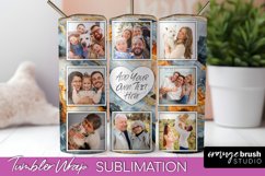 Photo Tumbler Wrap, Marble Family Frame Tumbler Sublimation Product Image 1