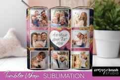 Photo Tumbler Wrap, Marble Family Frame Tumbler Sublimation Product Image 1