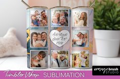 Photo Tumbler Wrap, Marble Family Frame Tumbler Sublimation Product Image 1