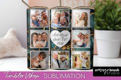 Photo Tumbler Wrap, Marble Family Frame Tumbler Sublimation Product Image 1