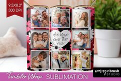 Retro Photo Tumbler PNG - Flowers Picture Tumbler Wrap Product Image 1