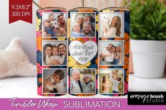 Retro Photo Tumbler PNG - Flowers Picture Tumbler Wrap Product Image 1