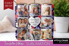 Retro Photo Tumbler PNG - Flowers Picture Tumbler Wrap Product Image 1