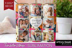 Retro Photo Tumbler PNG - Flowers Picture Tumbler Wrap Product Image 1