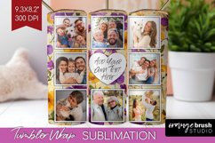Retro Photo Tumbler PNG - Flowers Picture Tumbler Wrap Product Image 1