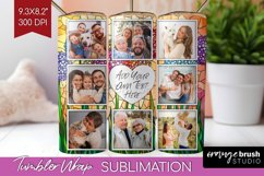 Stained Glass Photo Tumbler PNG - Flowers Picture Tumbler Product Image 1