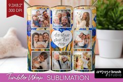 Stained Glass Photo Tumbler PNG - Flowers Picture Tumbler Product Image 1