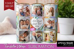 Stained Glass Photo Tumbler PNG - Flowers Picture Tumbler Product Image 1