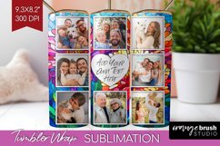 Stained Glass Photo Tumbler PNG - Flowers Picture Tumbler Product Image 1