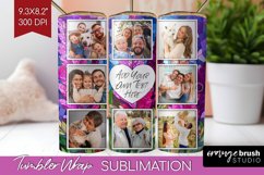 Stained Glass Photo Tumbler PNG - Flowers Picture Tumbler Product Image 1