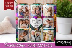 Stained Glass Photo Tumbler PNG - Flowers Picture Tumbler Product Image 1