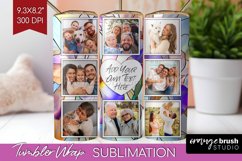 Stained Glass Photo Tumbler PNG - Flowers Picture Tumbler Product Image 1