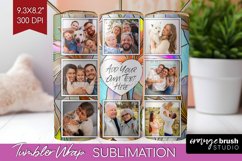 Stained Glass Photo Tumbler PNG - Flowers Picture Tumbler Product Image 1