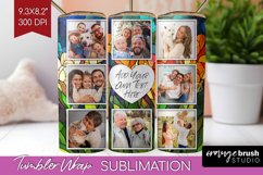 Stained Glass Photo Tumbler PNG - Flowers Picture Tumbler Product Image 1
