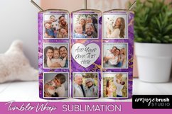 Photo Tumbler Wrap, Marble Family Frame Tumbler Sublimation Product Image 1