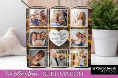 Photo Tumbler Wrap, Marble Family Frame Tumbler Sublimation Product Image 1