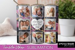 Photo Tumbler Wrap, Marble Family Frame Tumbler Sublimation Product Image 1