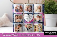 Photo Tumbler Wrap, Marble Family Frame Tumbler Sublimation Product Image 1