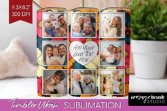 Retro Flowers Photo Tumbler PNG - Floral Picture Tumbler Product Image 1