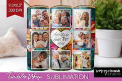 Stained Glass Photo Tumbler PNG - Flowers Picture Tumbler Product Image 1