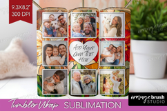 Stained Glass Photo Tumbler PNG - Flowers Picture Tumbler Product Image 1