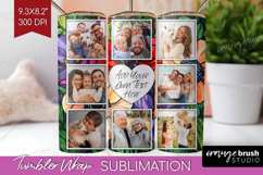 Stained Glass Photo Tumbler PNG - Flowers Picture Tumbler Product Image 1