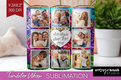 Stained Glass Photo Tumbler PNG - Flowers Picture Tumbler Product Image 1