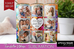 Stained Glass Photo Tumbler PNG - Flowers Picture Tumbler Product Image 1