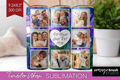 Stained Glass Photo Tumbler PNG - Flowers Picture Tumbler Product Image 1