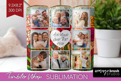 Stained Glass Photo Tumbler PNG - Flowers Picture Tumbler Product Image 1