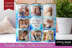 Winter Photo Frame Tumbler Wrap - Tie Dye Background Product Image 1