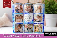 Winter Photo Frame Tumbler Wrap - Tie Dye Background Product Image 1