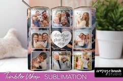 Photo Tumbler Wrap, Marble Family Frame Tumbler Sublimation Product Image 1