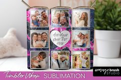 Photo Tumbler Wrap, Marble Family Frame Tumbler Sublimation Product Image 1