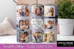 Photo Tumbler Wrap, Marble Family Frame Tumbler Sublimation Product Image 1