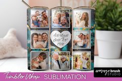 Photo Tumbler Wrap, Marble Family Frame Tumbler Sublimation Product Image 1