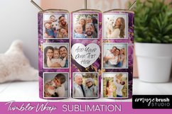 Photo Tumbler Wrap, Marble Family Frame Tumbler Sublimation Product Image 1