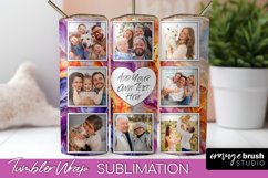 Photo Tumbler Wrap, Marble Family Frame Tumbler Sublimation Product Image 1