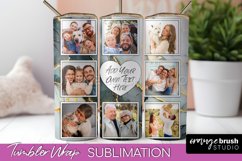Photo Tumbler Wrap, Marble Family Frame Tumbler Sublimation Product Image 1