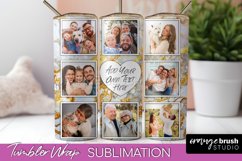 Photo Tumbler Wrap, Marble Family Frame Tumbler Sublimation Product Image 1